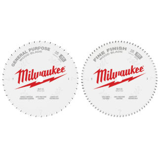 Milwaukee Circular Saw Two-pack Wood Cutting Blades 12in 44t + 80t