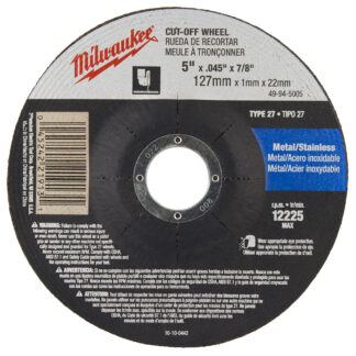 Milwaukee 5in X .045in X 7/8in Cut-off Wheel (type 27)