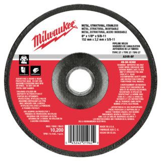 Milwaukee 4-1/2in X 1/8in X 5/8-11in Grinding Wheel (type 27)