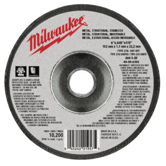 Milwaukee 6in X .045in X 7/8in Cut-off Wheel (type 27)