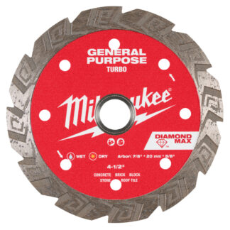 Milwaukee 4.5in Diam Max Turbo Gp Blade