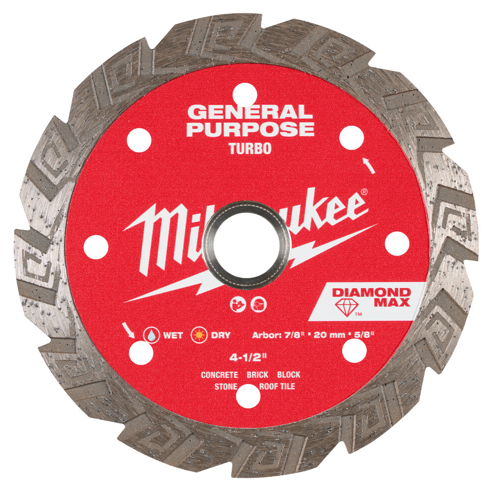 Milwaukee 4.5in Diam Max Turbo Gp Blade