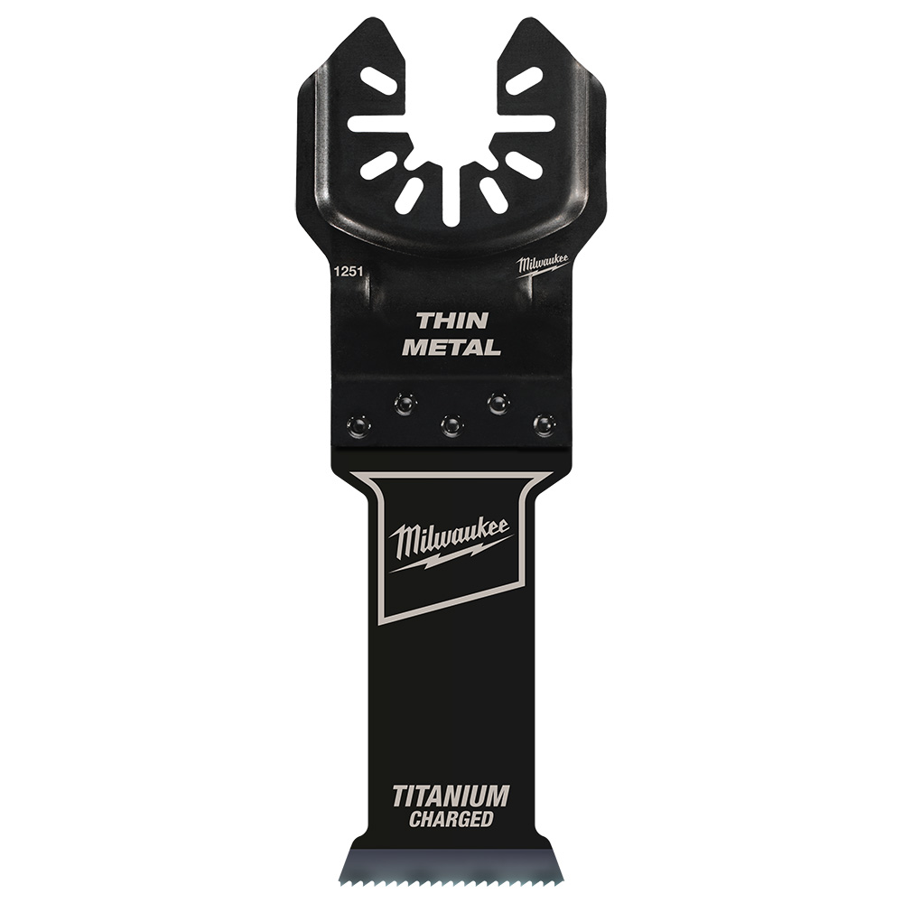 Milwaukee Open-lok 1-1/8in Titanium Charged Bi-metal Thin Metal Multi-tool Blade