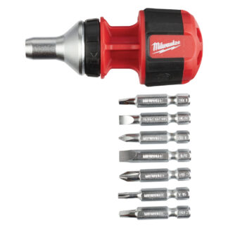 Milwaukee 8-in-1 Compact Ratcheting Multi-bit Driver