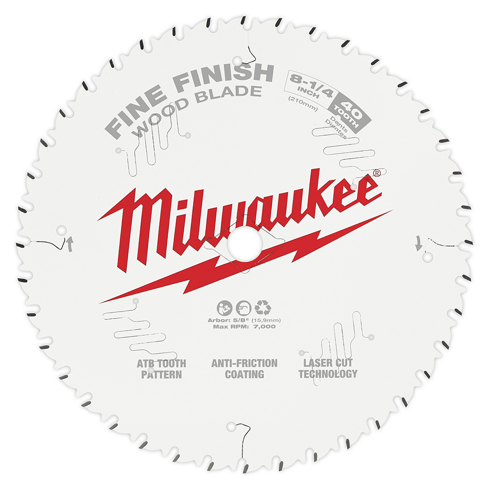 Milwaukee 8-1/4in 40t Fine Finish Circular Saw Blade