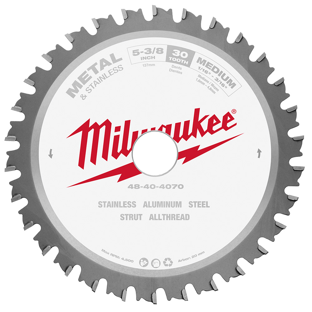 Milwaukee 5-3/8in Metal & Stainless Cutting Circular Saw Blade