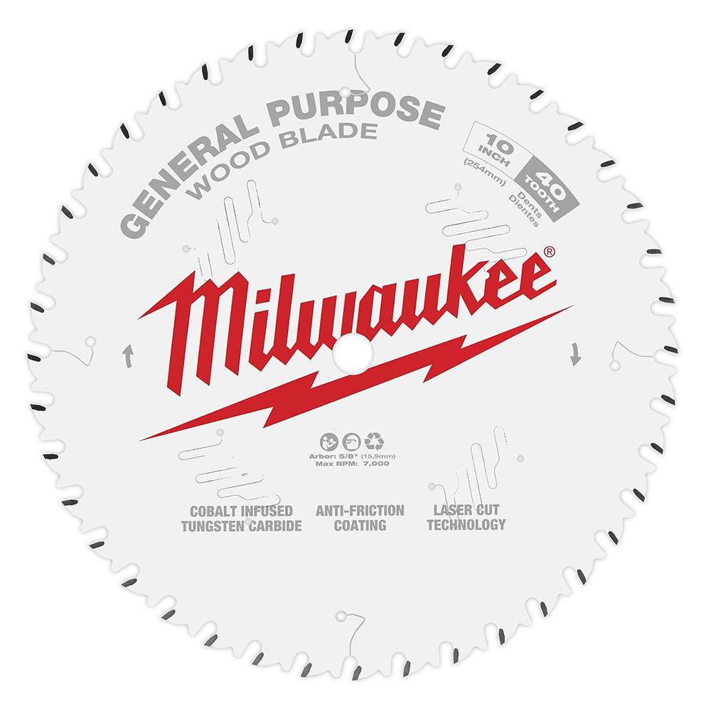Milwaukee 10in 40t General Purpose Circular Saw Blade