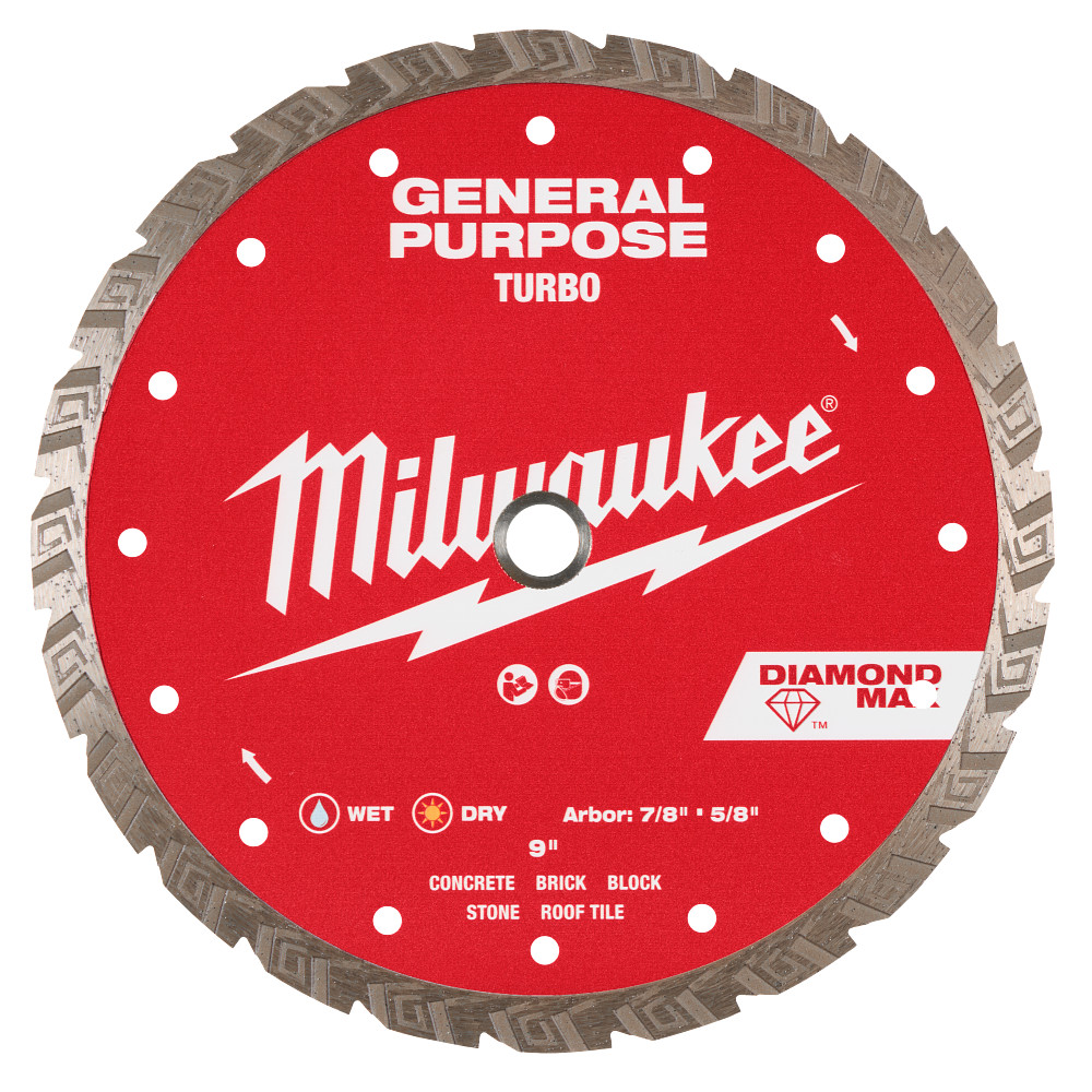Milwaukee 9in Diam Max Turbo Gp Blade