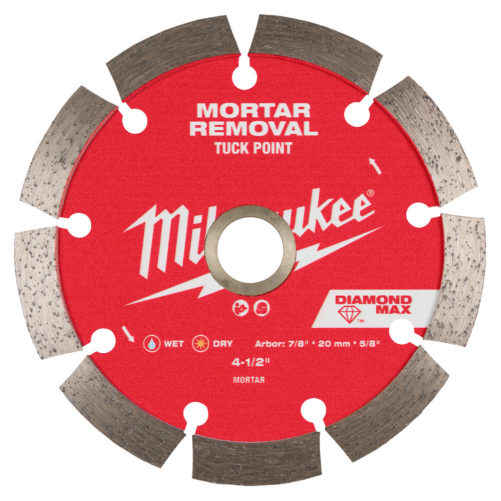 Milwaukee 4-1/2in Diamond Max Tuck Point Diamond Blade