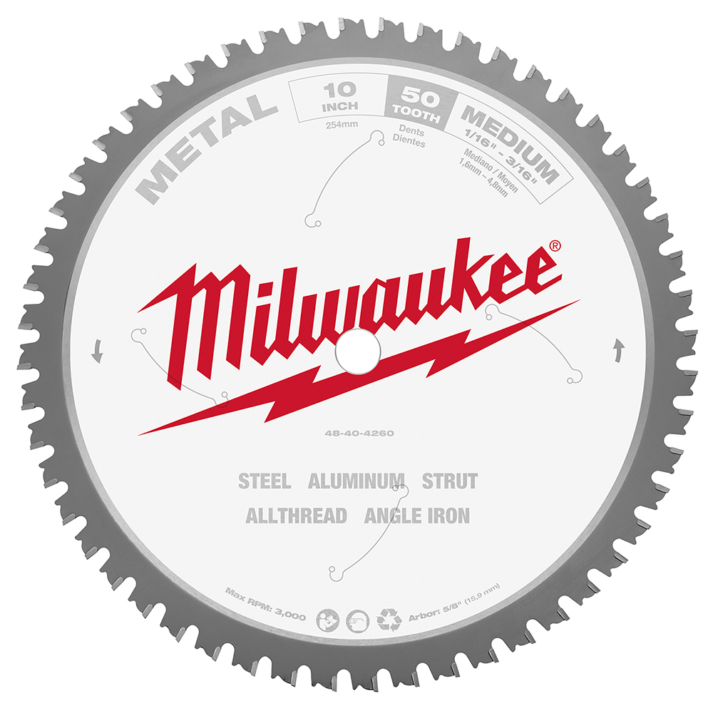 Milwaukee 10in Metal Cutting Circular Saw Blade