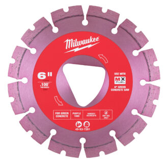 Milwaukee Purple 6 X .100 Diamond Blade For Green Concrete
