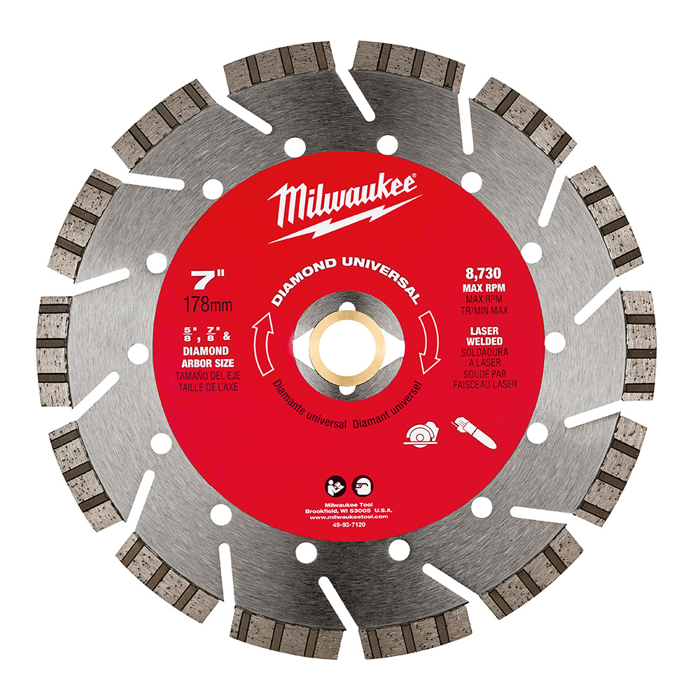 Milwaukee 7in Diamond Universal Segmented-turbo