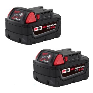 Milwaukee M18 Redlithium Xc5.0 Extended Capacity Battery Two Pack