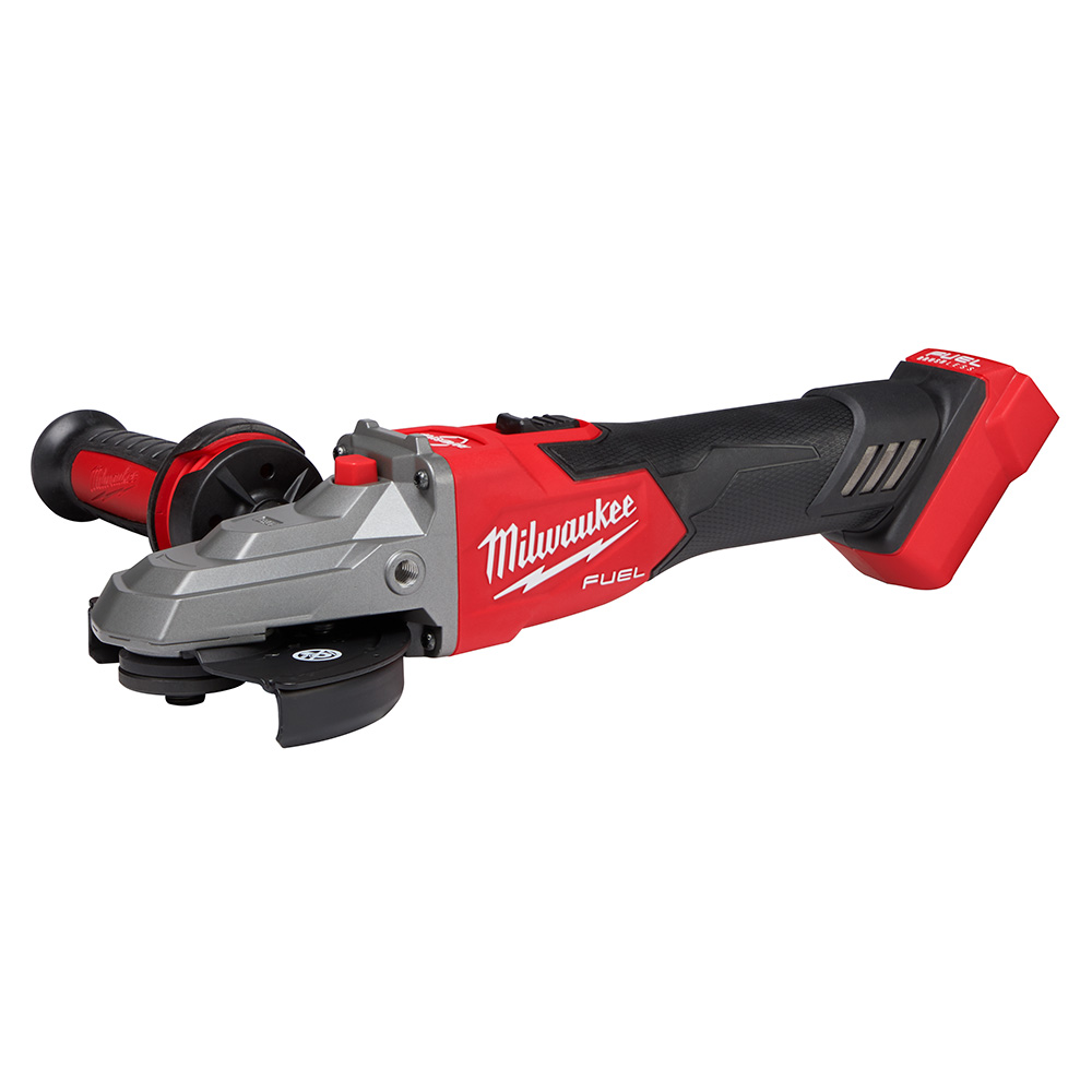 Milwaukee M18 Fuel 5in Flathead Braking Grinder Slide Switch Lock-on