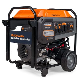 Generac Portable Generator 18,000 W, Electric Start With COsense