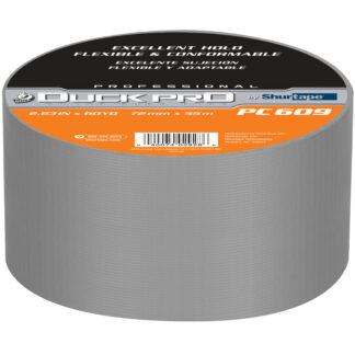 Duck Pro by Shurtape Professional Grade, Co-Extruded Cloth Duct Tape - PC 609 - Silver - 10.0 mils - 72mm x 55m