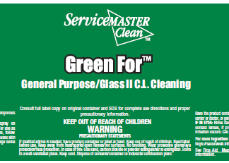 SM Label for Green for General Purpose Glass II