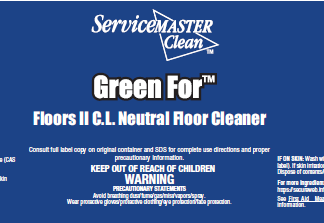 SM Label for Green for Floor – C.L. Neutral Floor Cleaner Size