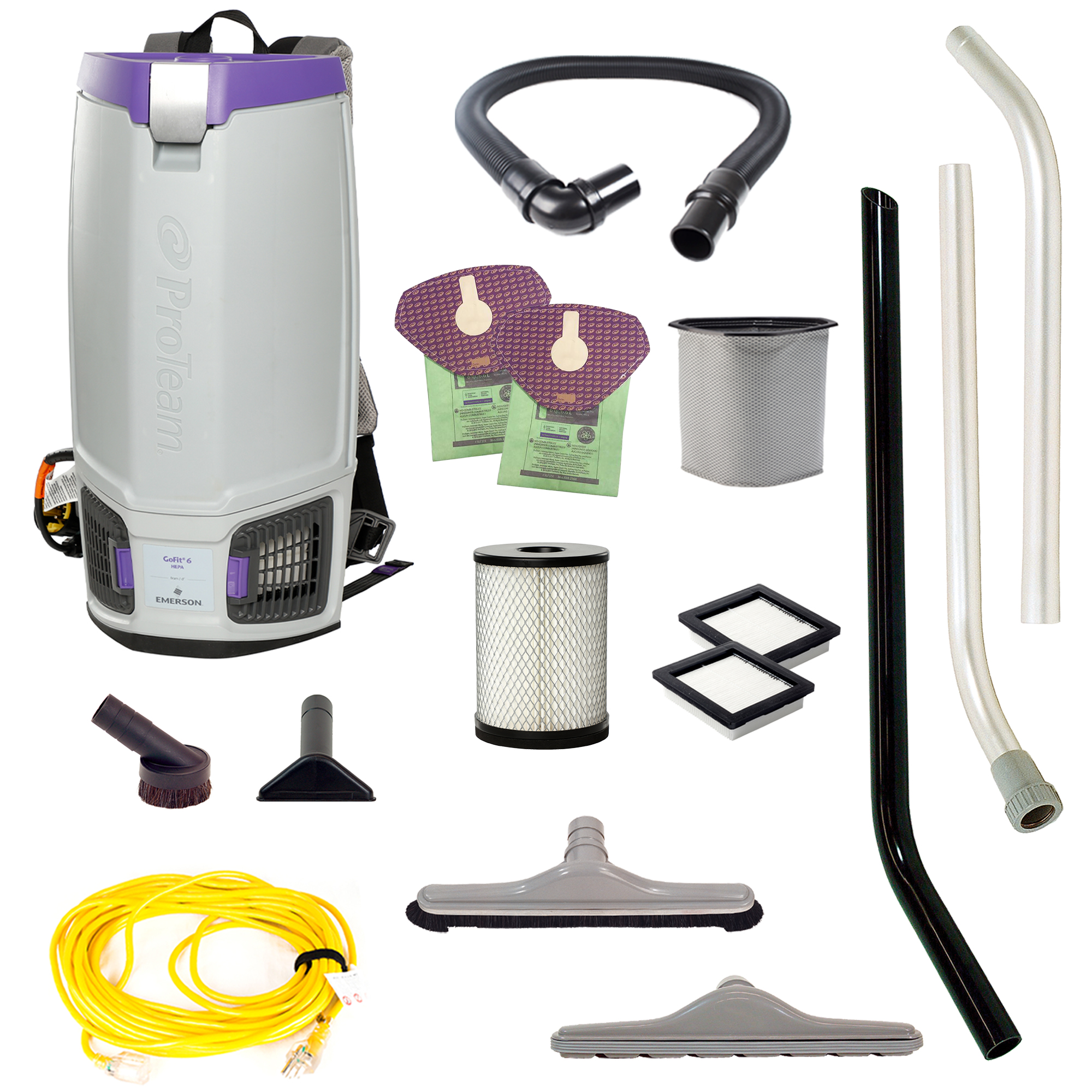 GoFit 6 HEPA, 6 qt. Backpack Vacuum w/ Remediation Tool Kit