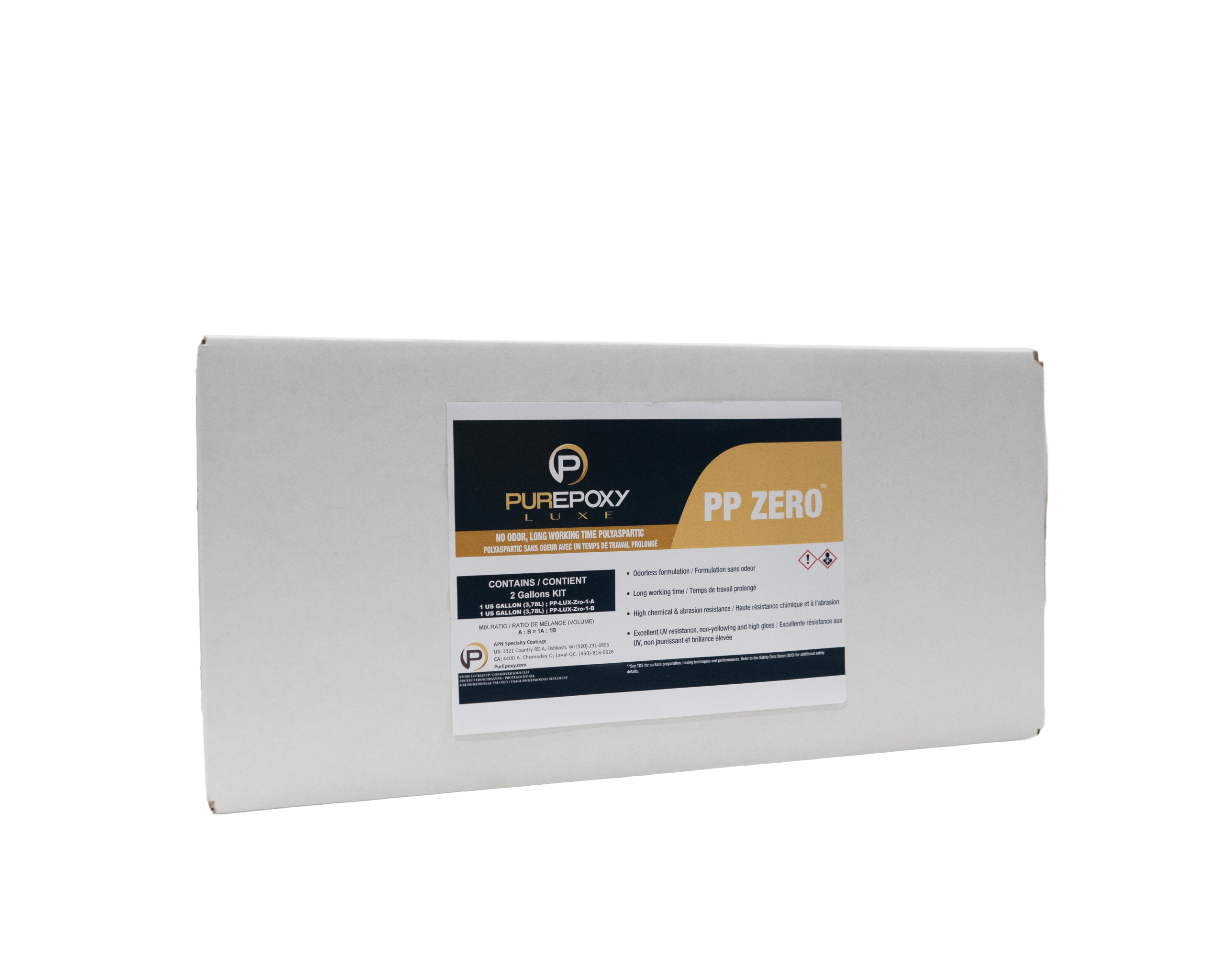 PurEpoxy, Polyaspartic Luxe Zero-odor 2gal Kit