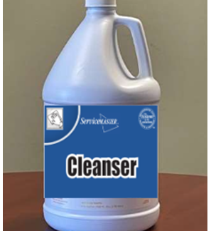 ServiceMaster Cleanser Kit, 1 Case of 4 Gallons, With Additional Empty Bottles, Caps and Labels
