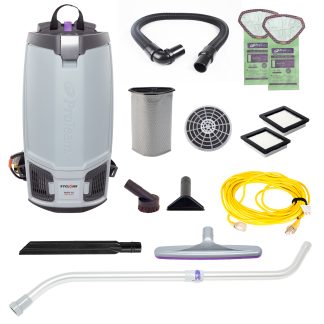ProTeam Aramsco GoFit 10, 10 qt. Backpack Vacuum w/ Xover Multi-Surface Telescoping Wand Tool Kit