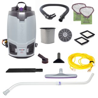 ProTeam Aramsco GoFit 6, 6 qt. Backpack Vacuum w/ Xover Multi-Surface Telescoping Wand Tool Kit