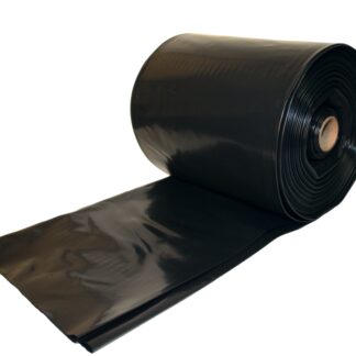 Poly Garbage Bag, Black ACM-Printed Contractor Bag, Perforated, 30" x 40", 6 MIL, (100) Bags