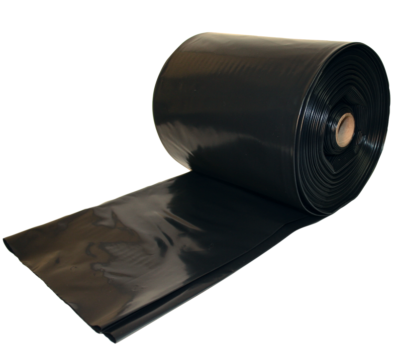 Poly Garbage Bag, Black ACM-Printed Contractor Bag, Perforated, 30" x 40", 6 MIL, (100) Bags