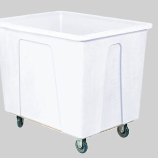 Poly Box Cart, 5" Caster Wheels, 550 lbs. Capacity, White, 96 Gallon