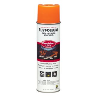 Rust-Oleum Paint, Inverted Marking Spray Paint, Fluorescent Orange, 17 oz.