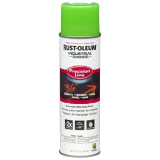 Rust-Oleum Paint, Inverted Marking Spray Paint, Fluorescent Green, 17 oz.