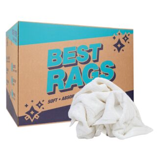 Terry Rags Reclaimed White Terry 50# Box