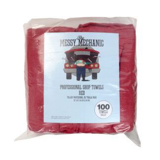 Shop Towels, Red, 15" x 15", 50 Pack