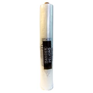 Poly Garbage Bag, Clear ACM-Printed Contractor Bag, Perforated, Blended Material, 30" x 34", 2.1 MIL, (100) Bags