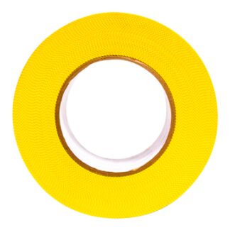 Poly Tape With Pinked Edges, 72mm X 55m, Yellow, 16 Rolls Per Case
