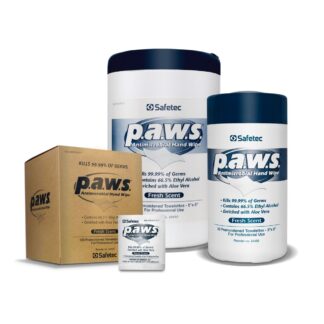 Safetec, P.A.W.S. Antimicrobial Hand Wipes, Individually Wrapped, 100 Per Box, 10 Boxes Per Case