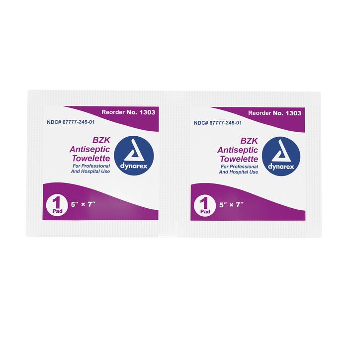 Alcohol Free Antiseptic Cleansing Towelettes, 5" x 7"