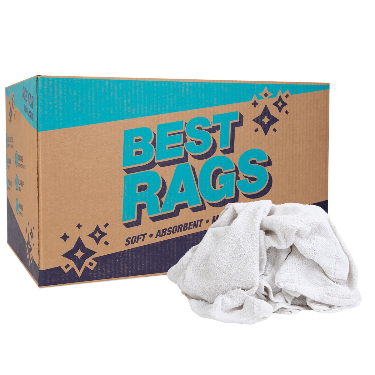 White Terry Wash Cloths 25lb Case Reclaimed