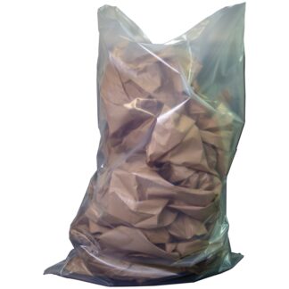 Poly Garbage Bag, Clear Non-Printed Contractor Bag, Perforated, 33" x 50", 3.8 MIL, (100) Bags