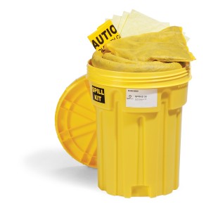 1st Poly Absorbents, Spill Kit, Yellow, 30 Gallon Salvage Drum, Polyethylene, 23" x 30"
