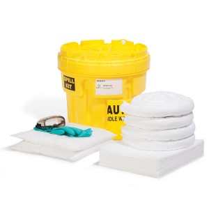 1st Poly Absorbents, Spill Kit, White, 20 Gallon Salvage Drum, Polyethylene, 22" x 18"