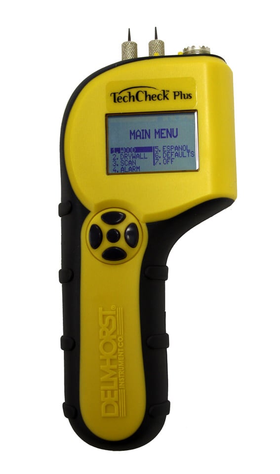 Delmhorst, 2 In 1 Moisture Meter, TechCheck Plus, Meter Package with 21-E Electrode