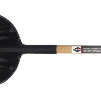 Scoop Shovel, D-Grip Short Wood Handle, Plastic Grain Head
