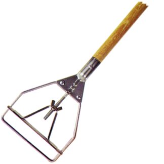 Mop Handle, Quick Change Metal Mop Bracket, 54"