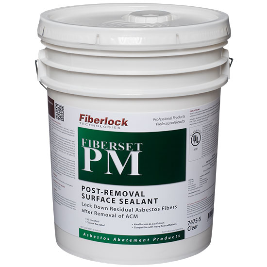 Fiberlock, Asbestos Encapsulant, Fiberset PM Surface Sealant, Clear, 5 Gallons