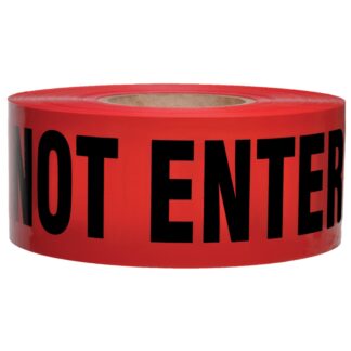 Presco Barricade Tape, Red Danger Do Not Enter, 3" X 1000', 2 MIL