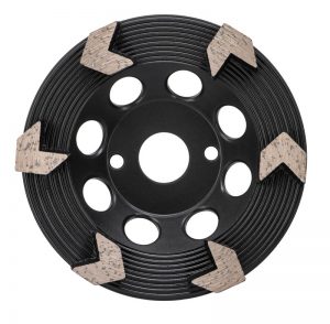 Cup Wheel, 7" Diameter, Arrow Segment, Non-threaded