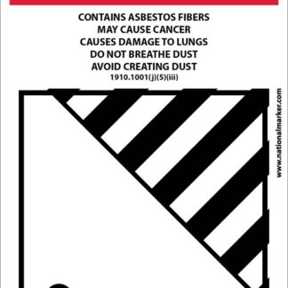 Asbestos Danger Labels, Class 9, 4" X 6"