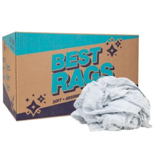 White Reclaimed Soft Knit Cotton T-shirt Rags 25 Pounds